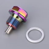Max Maxb Aluminum Alloy Magnetic Engine Oil Pan Drain Bolt Screw w Gasket M16x1.5