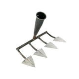 Maxbell Triangle Hoe Digging Soil Manuring Tool for Agricultural Soil Loosening 4 Tooth