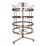 Max Maxb 4 Tiers Metal Rotating EarringS Display Stand Jewelry Holder Rack Copper