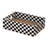 Maxbell Cardboard Cat Scratcher Box Scratching Board for Small Medium Cat Kitten Black and White