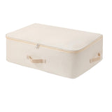 Maxbell Clothes Storage Bag Quilt Storage Bags with Zippers for Blanket Bedding Extended Beige