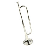 Maxbell 1 Piece Silver Students Youth Trumpet Horn Bugle Brass Instrument