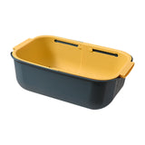 Maxbell Household Telescopic Drainage Basket Adjustable Kitchen Sink Strainer Basket Blue Yellow