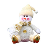 Maxbell Santa Claus Doll Christmas Craft Sculpture Snowman for Centerpiece Desktop Aureate Snowman