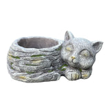 Maxbell Balcony Flower Pot Sleeping Cat Planter for Home Office Desk Decor Versatile Left