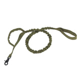 Maxbell Elastic Bungee Training Walking Metal Buckle Dog Leash Handle Dark Green