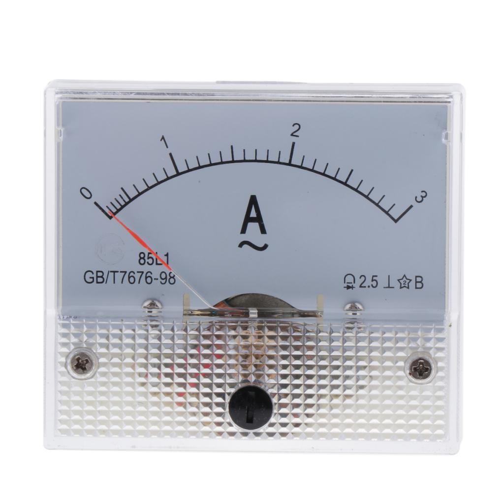 Maxbell Accurate 85L1 AC Analog Panel Ammeter Gauge Ampere Current Meter 0-3A