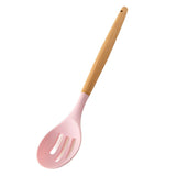 Maxbell Silicone Kitchenware Silicone Cooking Utensil with Wood Handle For Kitchen E