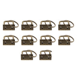 Max 10pcs Ribbon Webbing Crimp End Clip with Ring Belt Tip Connectors Bronze