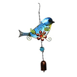 Maxbell Metal Wind Chime Bird Hanging Ornament Decoration for Home Garden Blue