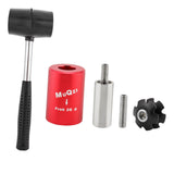 Maxbell Fork Nut Setter for 1 1/8 inch Tube Headset Nut Installer Red and Hammer