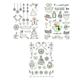 Max 3Pcs Luminous Temporary Tattoos Water Transfer Stickers Christmas Decals Set 01