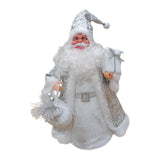 Maxbell Christmas Santa Party Favors Decoration Standing for Holiday Festival Indoor Silver