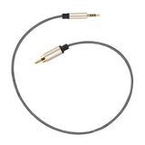 Maxbell Audio Cable 3.5mm to Male RCA Adapter Nylon Braided for Tablet Speaker 2m