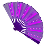 Maxbell LED Folding Fan Supplies Fittings Night Show for Party Christmas Pink