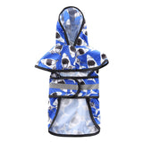 Max Pet Raincoat Outdoor Climbing Clothes For Small Pet Dog Puppy Blue-L