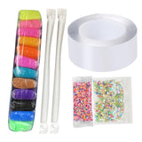 Maxbell Blow Bubbles Balloons Double Sided Tape Interesting DIY Crafts Sensory Toy Style F 100cm