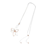 Maxbell Long Sweater Necklaces Chain Elegant Decorate for party Work Gifts Argent Rose Aureate