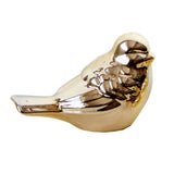 Max Ceramic Bird Shaped Ornament Statue Figurine Photo Props Home Decor Golden L