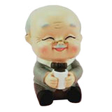 Max Creative Resin Statue the Elderly Figurine for Home Car Table Decor old Man