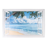 Max 3D Beach Seascape Fake Windows Wall Decal For Living Shade Beach - Aladdin Shoppers