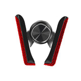 Maxbell Car Phone Holder Hands Free Rhinestone Interior Accessories for Vehicle Red