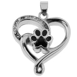 Maxbell Dog Paw Pendant Urn Necklace Ashes Keepsake Memorial Heart for Beloved One