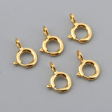 Max 5pcs Spring Rings Clasps Jewelry Making Connectors Clasps 5mm Gold