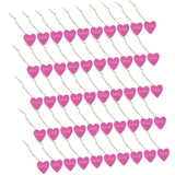 Maxbell Valentine's Day Ornaments Wood Slice Heart Ornaments for Festivals Tree Home Violet