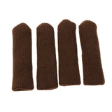 Max 4xKnitted Furniture Chair Feet Leg Socks Protectors Coffee