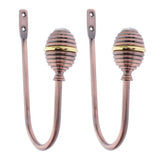 Max 2pcs Zinc Alloy Thicken Curtain Tiebacks Holder Wall Hooks Copper Color