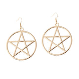 Maxbell 2 Boho Earring Five Pointed Star Ear Hoop Valentine's Day Gift Golden