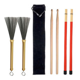 Max Wood 5A Drumsticks & Wire Brushes & Rod Brush Sticks Drum Accessories Parts