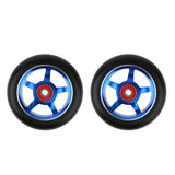 Maxbell 1 Pair Replacement 100mm Stunt Scooter Wheels with Bearing & Bushings blue