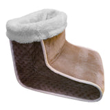 Maxbell Electric Heated Foot Warmer Adjustable Temperatures Washable Plug Type Brown