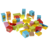 Maxbell 46PCS Wooden Geometry Cognitive Blocks Stacking Game Kids Toy -Marine Animal
