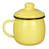 Maxbell Enamel Drinking Mug Tea Cup Juice Cup for Office Kitchen Picnic Yellow