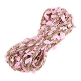 Max 10 Meters 5mm Artificial Vine Fake Leaf Plant Garland Burlap Ribbon pink