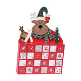 Maxbell Fillable Calendar Box Candy Organizer Wood for Desktop Home Decoration