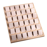 Max Maxb Bamboo Tray Earrings Display Stand Jewelry Expositor Ear Studs Holder Beige