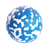 Maxbell Interactive Dog Toys Ball Throwing to Fetch and Play Park Dog Chew Toys Blue White 3inch