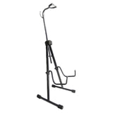 Maxbell Metal Cello Display Stand with Hook Foldable Professional Black Color Sturdy