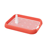 Maxbell Dog Toilet with Urinary Column Mesh Grids Indoor Pet Training Toilet Tray Pink