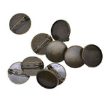Max 10 Pieces Cabochon Brooch Setting Blanks 20mm Brooch Pin Bezel Tray DIY Base