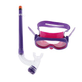 Maxbell Child Swimming Anti-Fog Goggles Kids Diving Mask & Breather Pipe Purple