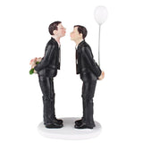 Max Western Wedding Cake Topper with Kissing Gay Couples Figurines Cake Decor