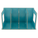 Max Multi-functional Storage CD Shelf Wooden DVD Rack Student Bookshelf Blue