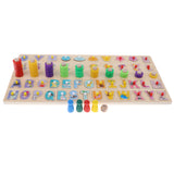 Maxbell Colorful Number Game Board Kid Figures Counting Math Learning Toy Fun Block