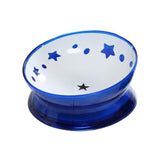 Maxbell Raised Pet Feeder Water Bowls Treat Dispenser Elevated Dog Cat Food Bowl Blue