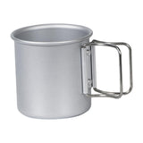 Maxbell Camping Cup Portable with Folding Handles Pot for Garden Backpacking Outdoor Argent